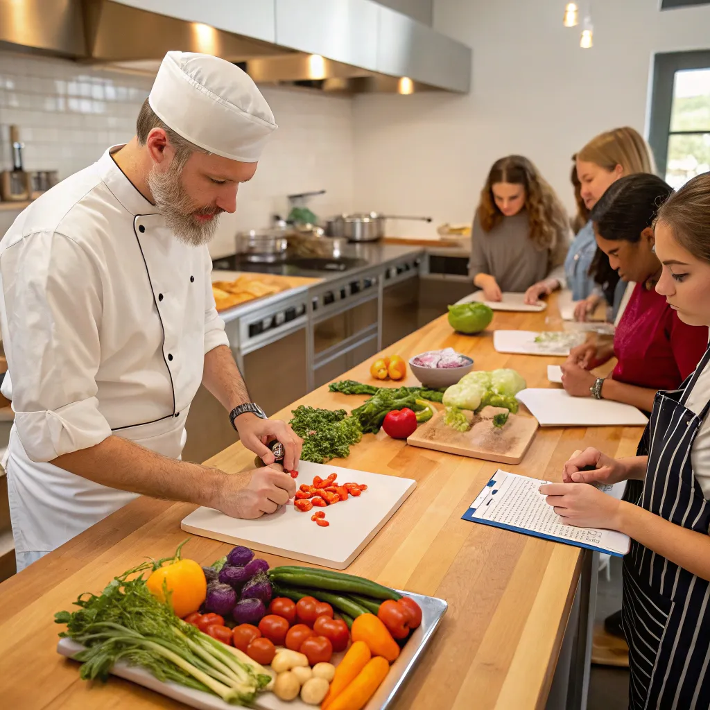 Chef Teaching Raw Food Class